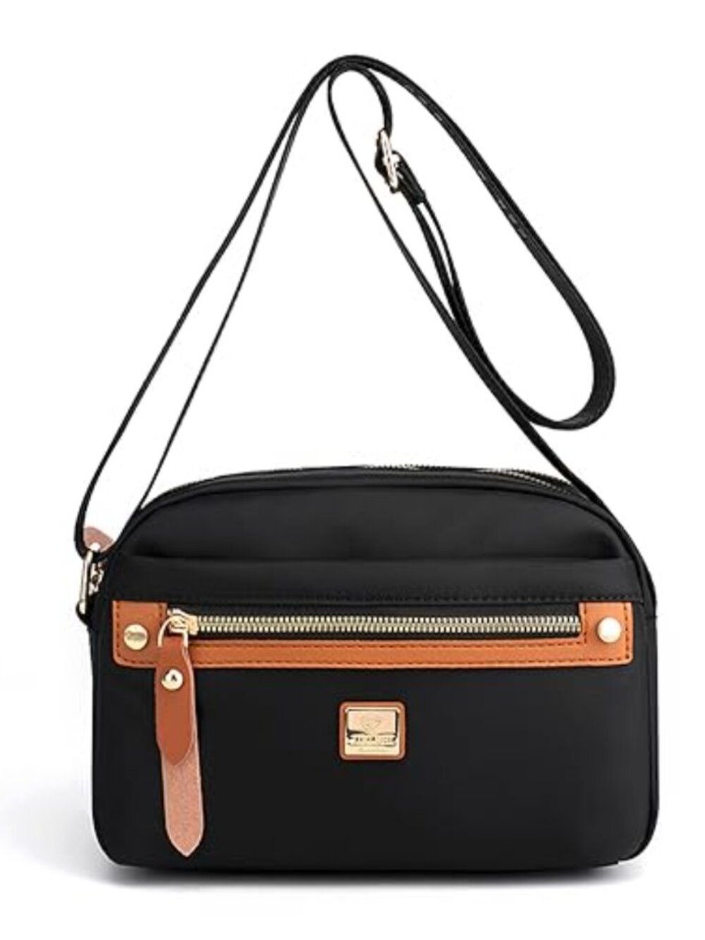Nylon Crossbody Bag Small Multi Pocket Phone Purse